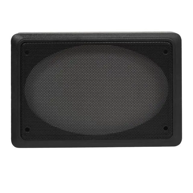 Alt view image 6 of 7 - Speaker Grill Covers, 4 x 6 Inches, Black Satin A.B.S. Finish with Metal Mesh, Rectangular Shape, Pair