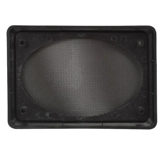 Alt view image 7 of 7 - Speaker Grill Covers, 4 x 6 Inches, Black Satin A.B.S. Finish with Metal Mesh, Rectangular Shape, Pair