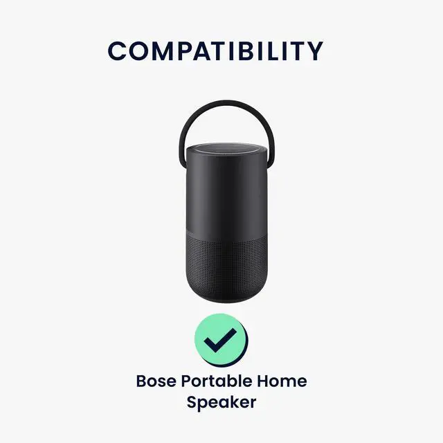Alt view image 2 of 7 - Silicone Case for Bose Portable Home Speaker Case - Protective Cover for Mini Speaker - Sleeve Skin in Black