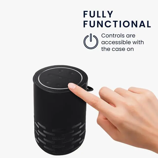 Alt view image 6 of 7 - Silicone Case for Bose Portable Home Speaker Case - Protective Cover for Mini Speaker - Sleeve Skin in Black