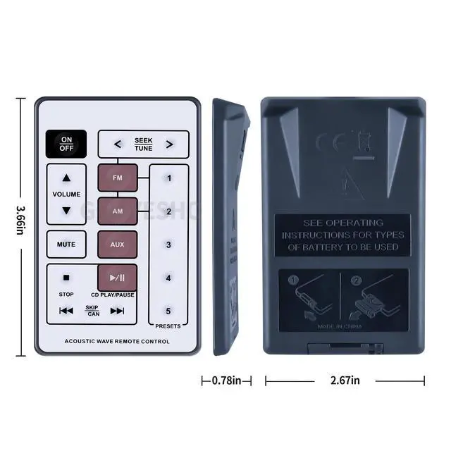 Alt view image 5 of 6 - Replacement Remote Control for Bose Acoustic Wave CD-3000 Music System