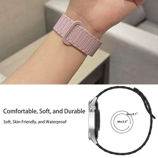 Alt view image 6 of 6 - Compatible for Amazfit Helio Bands, Quick Release Silicone Sport Strap Watchband Compatible for Amazfit Helio Fitness Tracker Wristband