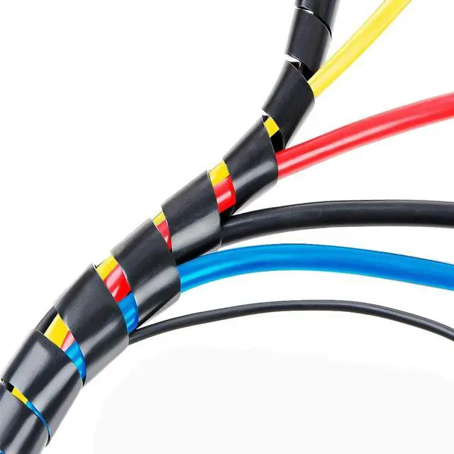 Alt view image 2 of 7 - Spiral Cable wrap, 39FT Wire wrap,1/2 inch Spiral Cable Wraps for Cords Covers Bundle Sleeve Hose for Computer, Power,PC, Audio & Video Electrical Wire Organizer RoHS Black