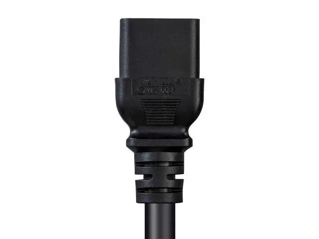 Alt view image 5 of 6 - Heavy Duty Extension Cord - IEC 60320 C20 to IEC 60320 C19, 20 Amp, 5000 Watt, 250 Volt, 12AWG, 6 Feet, Black