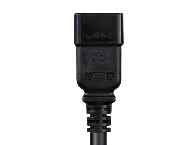 Alt view image 6 of 6 - Heavy Duty Extension Cord - IEC 60320 C20 to IEC 60320 C19, 20 Amp, 5000 Watt, 250 Volt, 12AWG, 6 Feet, Black