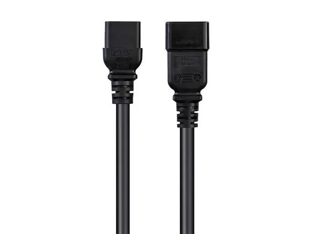 Alt view image 2 of 6 - Heavy Duty Extension Cord - IEC 60320 C20 to IEC 60320 C19, 20 Amp, 5000 Watt, 250 Volt, 12AWG, 6 Feet, Black