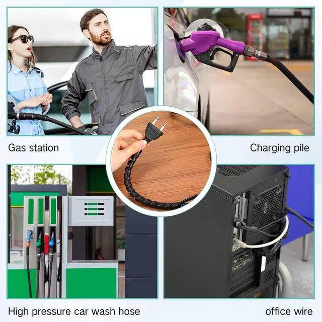 Alt view image 7 of 7 - Dog and Cat Cord Protector 49.2 ft 10 mm Spiral Cable Wire Wrap from Pets No Chew Cat Proofing Cords 5 Pcs/Pack for TV Computer Ebike Electrical Wire(Black)