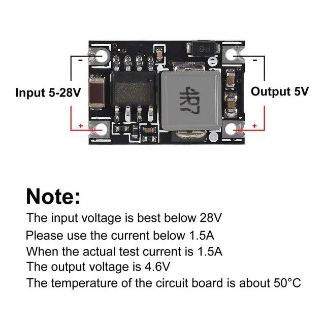 Alt view image 3 of 6 - 15Pcs 3A Mini DC-DC Buck Step Down Converter Module 5V-30V to 5V Voltage Regulator Power Board 5V/12V/24V30V