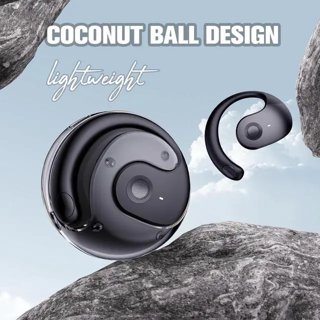 Alt view image 2 of 7 - Out of Ear Open Ear Headphones Wireless Ear Hanging Bluetooth Headset, Air Bone Conduction Open Ear Earbuds, Work Out OWS Over the Ear Earbuds Open Ear Buds Not In Ear Outside the Ear Earphones