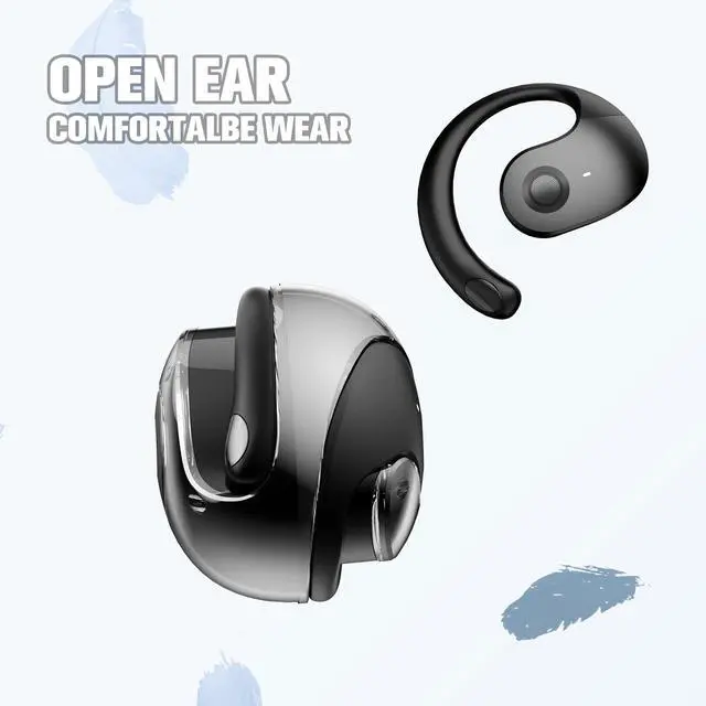 Alt view image 7 of 7 - Out of Ear Open Ear Headphones Wireless Ear Hanging Bluetooth Headset, Air Bone Conduction Open Ear Earbuds, Work Out OWS Over the Ear Earbuds Open Ear Buds Not In Ear Outside the Ear Earphones