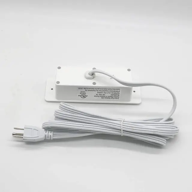 Alt view image 4 of 4 - Recessed Power Strip Countertop Power Grommet Desk Mountable Power Strip Behind Drawer Outlets for Cabinet Sofa Shelf UL/ETL Certificated White
