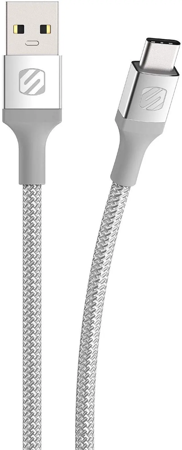 Main image of CAB4SR-SP MF STRIKELINE Premium 15W USB to Type-C Charge & Sync Braided Cable 4-ft. Silver