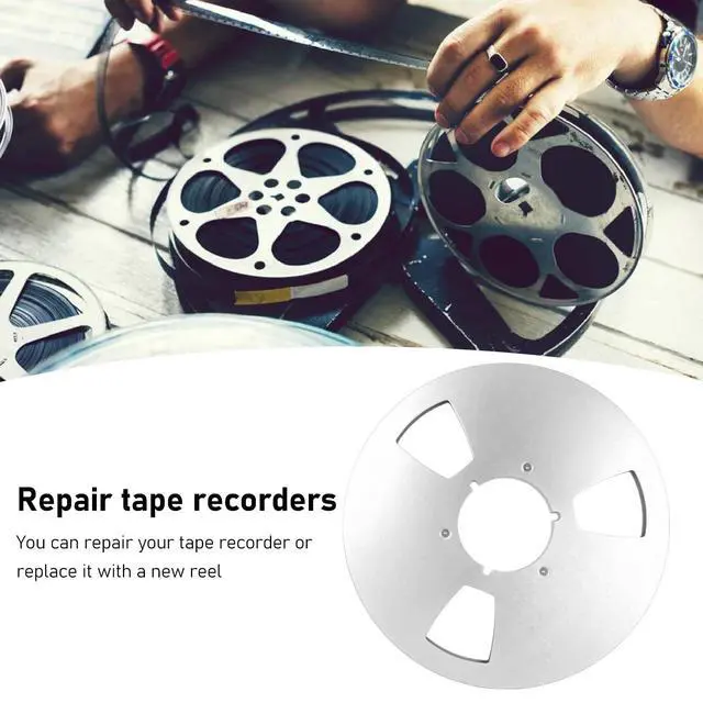Alt view image 3 of 7 - 10 Inch 1/4 Inch Tape Reel Open Reel,3 Wind Resistance Holes Empty Tape Reel for Recording Aluminum Alloy Take Up Reel for Professional Sound Durability(silver)