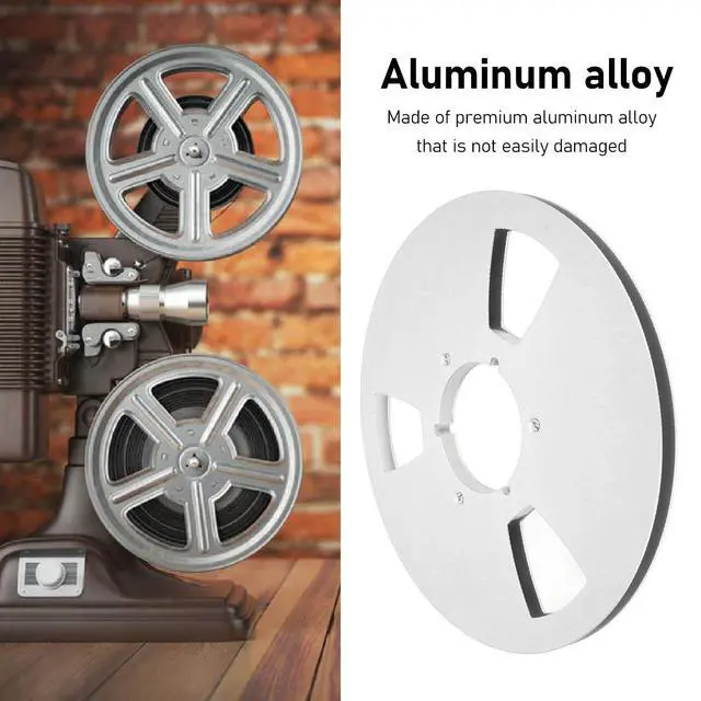 Alt view image 4 of 7 - 10 Inch 1/4 Inch Tape Reel Open Reel,3 Wind Resistance Holes Empty Tape Reel for Recording Aluminum Alloy Take Up Reel for Professional Sound Durability(silver)