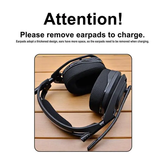 Alt view image 4 of 7 - A50 Replacement Earpads for Astro A50 Gen 4, Gen 5 and A50X Only, Breathable Mesh Fabric, Made by, Thicker Memory Foam, Improved Durability, | Black