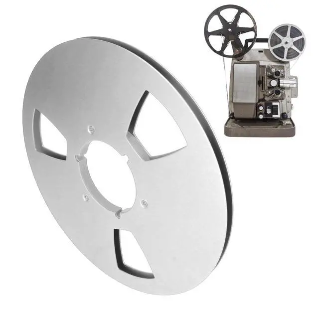 Alt view image 7 of 7 - 10 Inch 1/4 Inch Tape Reel Open Reel,3 Wind Resistance Holes Empty Tape Reel for Recording Aluminum Alloy Take Up Reel for Professional Sound Durability(silver)