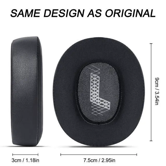 Alt view image 5 of 7 - GVOEARS Cooling Gel Replacement Ear Pads for JBL Live 650/660BTNC E65BTNC Headphone, Ear Pads with Memory Foam and Breathable ICE Silk Fabric (Black)