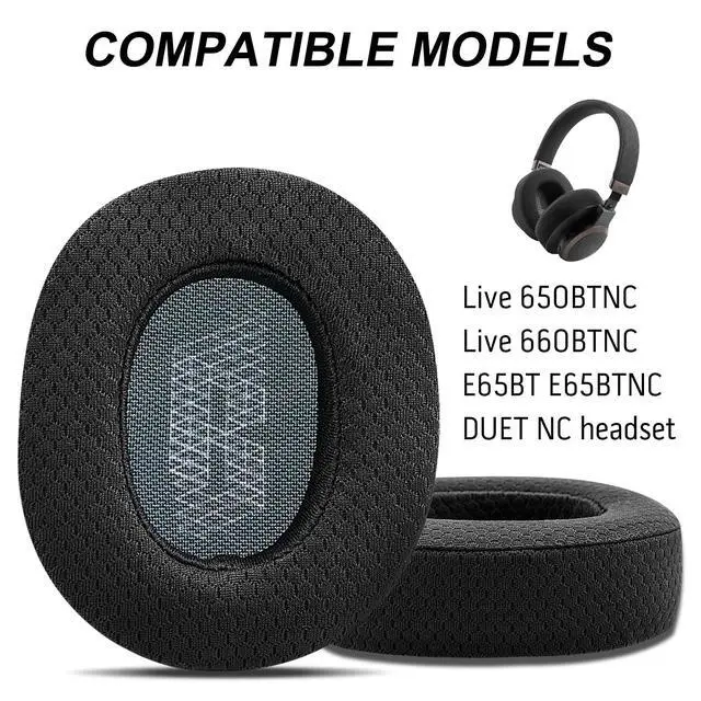Alt view image 2 of 6 - GVOEARS Replacement Ear Pads for JBL Live 650/660BTNC E65BTNC Headphone, Ear Cushions Headset Earpads with Noise Cancelling Memory Foam