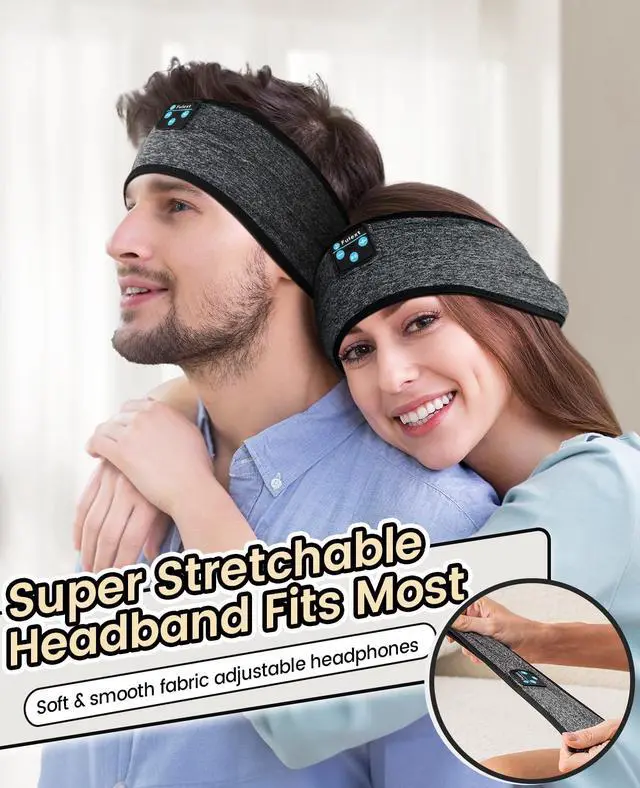 Alt view image 2 of 6 - Sleep Headphones Bluetooth Headband - Sleeping Headphones for Side Sleeper Reduce Snoring Disturbance for Sleeping, Sports, Tech/Birthday for Women Men Mom Dad