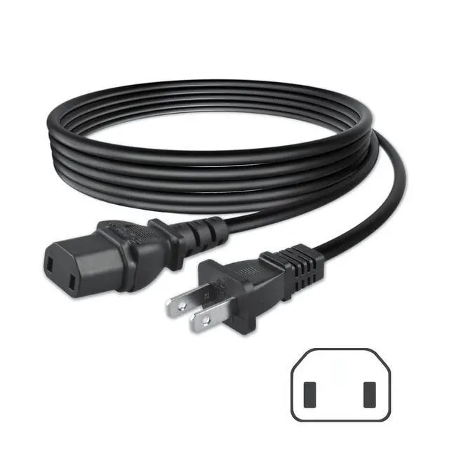 Alt view image 3 of 5 - 2 Prong UL Listed 6.6FT Long Cable AC Power Cord Replacement for Sony KDL-40VL160 KDL-40W4100 Bravia TV LED Cable Lead