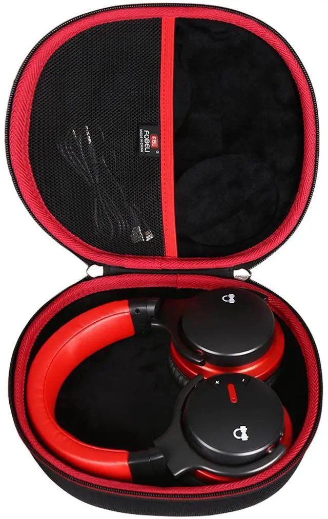 Main image of Hard Headphone Storage Case for Silensys E7 / PurelySound E7 / MOVSSOU E7 / COWIN E7 / Tapela E7 / Audonia E7 Active Noise Cancelling Bluetooth Headphones (Case Only) (Red)