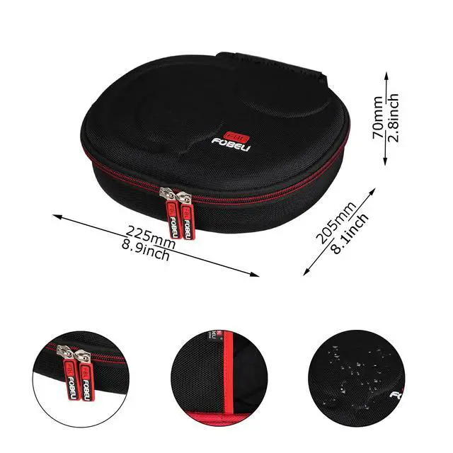 Alt view image 6 of 7 - Hard Headphone Storage Case for Silensys E7 / PurelySound E7 / MOVSSOU E7 / COWIN E7 / Tapela E7 / Audonia E7 Active Noise Cancelling Bluetooth Headphones (Case Only) (Red)