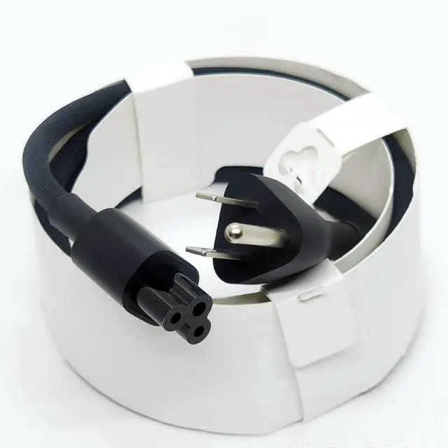 Alt view image 3 of 7 - A3389 A3143 A2901 A2615 A1999 AC Power Cord Cable for Mac Studio M1/M2/M4 & Pro Display XDR 32" 923-07008,661-26399,677-24538 (Authentic/Black/Woven/Braided) English (US) Power Cord