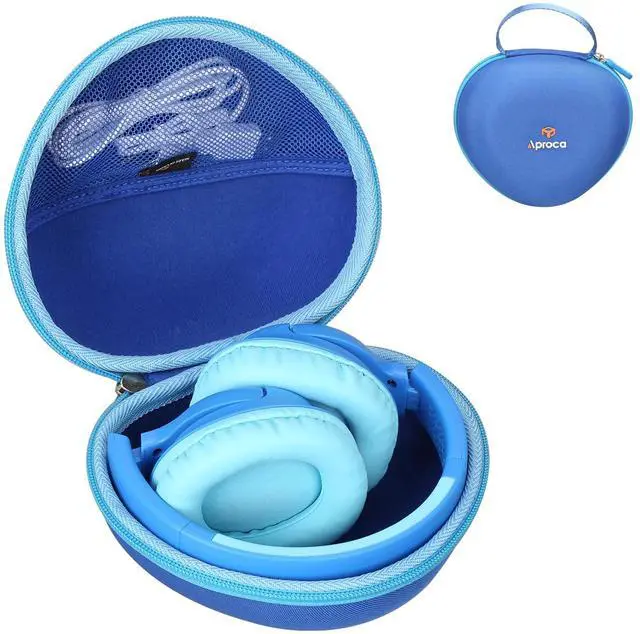 Main image of Case Compatible with iClever BTH20 BTH18 BTH12 / eKids Minecraft Spiderman Jurassic Bluetooth Headphones, Portable Storage Bag for Accessories -Blue (Case only)