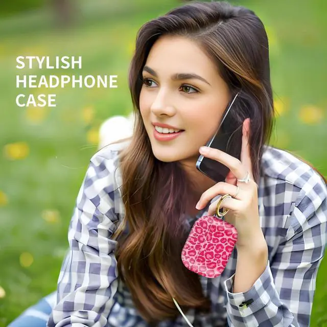Alt view image 2 of 6 - Compatiable for AirPod Pro 2nd/1st Generation Case,Lightweight & Durable Resistant Hard Case with Keychain,Stylish Design AirPod Case Cover for Women(Pink Spot)