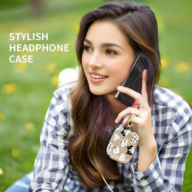 Alt view image 2 of 6 - Compatiable for AirPod Pro 2nd/1st Generation Case,Lightweight & Durable Resistant Hard Case with Keychain,Stylish Design AirPod Case Cover for Women(Cute Doodle Cats)