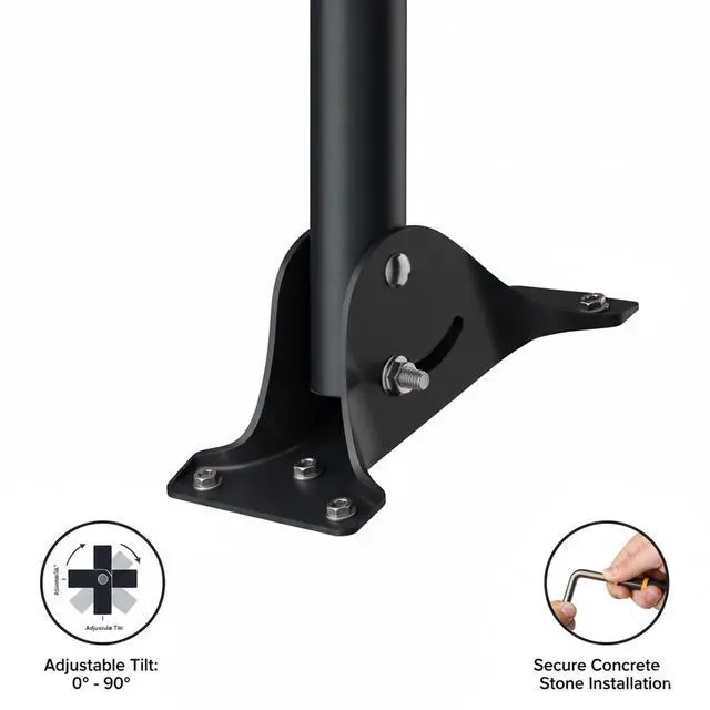Alt view image 2 of 6 - Roof Mount Gen 3 for Starlink, Heavy Duty Mount | Set with a Pipe Adapter, compatible with Gen3/V4, actually can be installed on both the roof and the wall