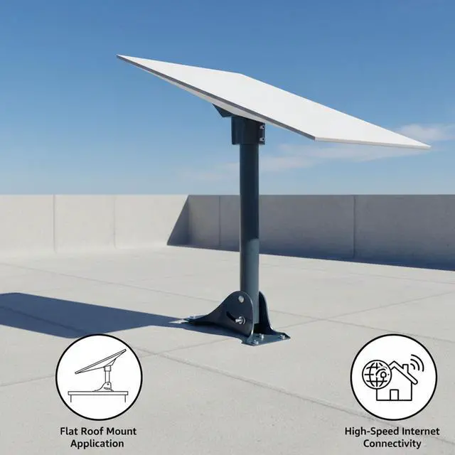 Alt view image 5 of 6 - Roof Mount Gen 3 for Starlink, Heavy Duty Mount | Set with a Pipe Adapter, compatible with Gen3/V4, actually can be installed on both the roof and the wall