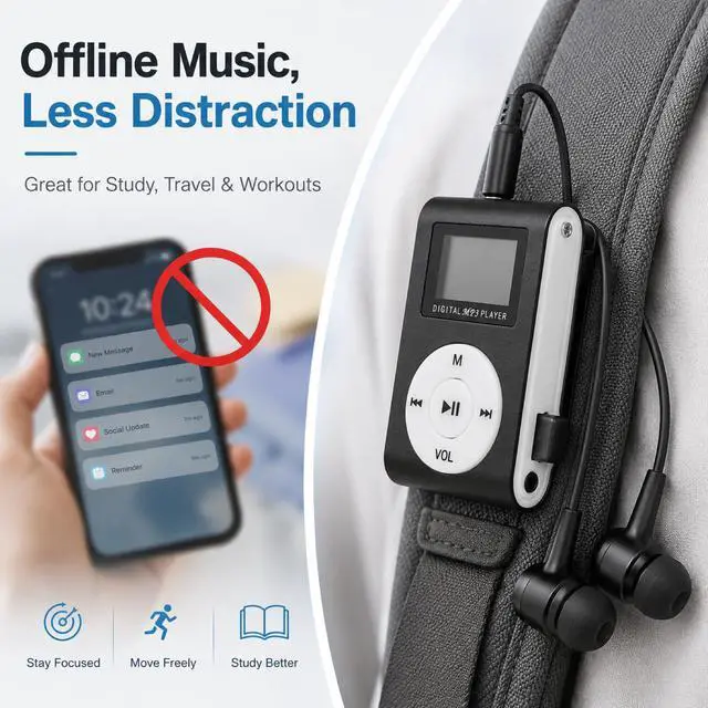 Alt view image 3 of 6 - Music Player Mp3 Player Screen Mini