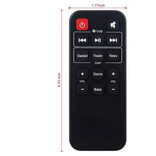 Alt view image 6 of 7 - RMT-HSB318 Replacd Remote Control fit for Insignia NS-HSB318 Soundbar | Home Theater Speaker
