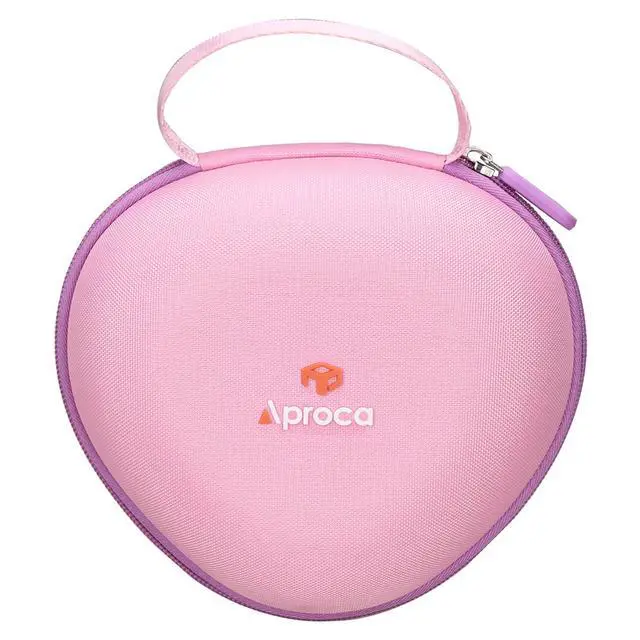 Alt view image 3 of 7 - Pink Hard Storage Protective Case, for iClever BTH20 / Clever BTH18 Kids Bluetooth Headphones and Accessories