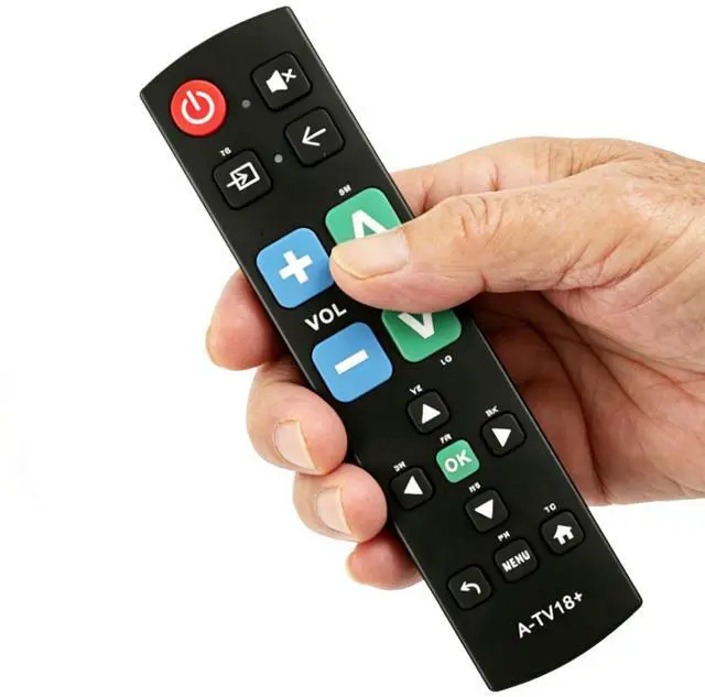 Main image of Big Button TV Remote Control, Brand TV Universal, Easy for Elderly | Simple Setup, Complete Main Buttons, Clear Layout, Use Friendly For Low Vision Users, Lightweight, Batteries Not Included