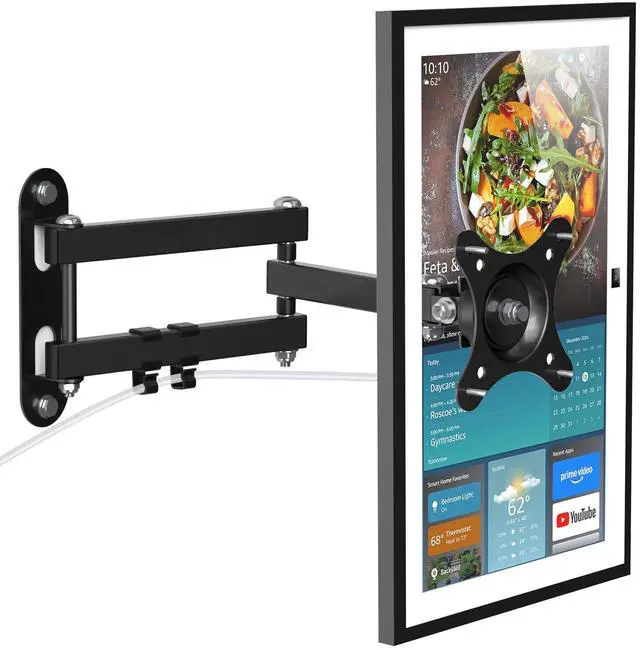 Main image of Wall Mount for Show 15 & 13-27 Inch Monitors TVs, Adjustable Shelf | Black, 17" Extension Arm, Full Motion Rotation Swivel Tilt Wall Mounting Stand Bracket, Hold Up to 33lbs