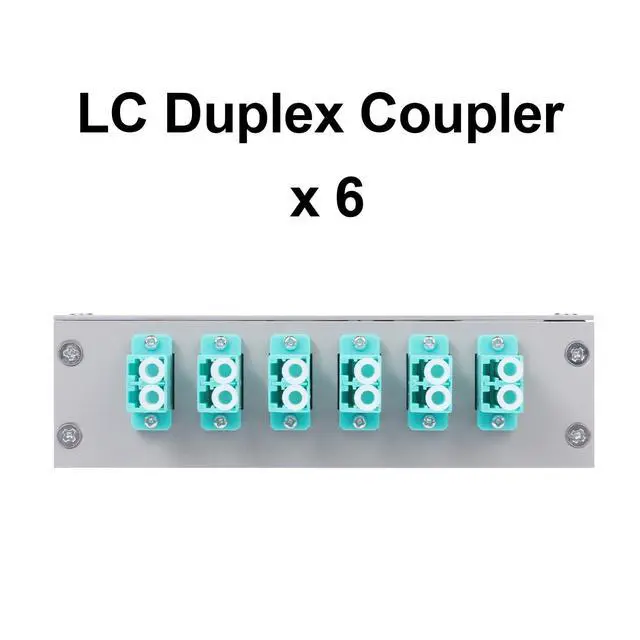 Alt view image 2 of 7 - LC-OM3 6 Duplex 12 Port DIN Rail Fiber Optic Enclosure ODF (Includes Pigtail and 6PC Coupler)