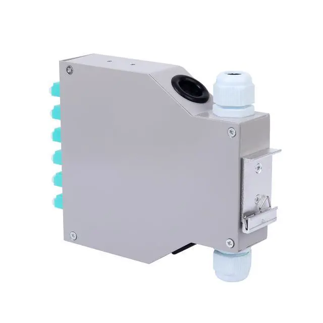 Alt view image 3 of 7 - LC-OM3 6 Duplex 12 Port DIN Rail Fiber Optic Enclosure ODF (Includes Pigtail and 6PC Coupler)