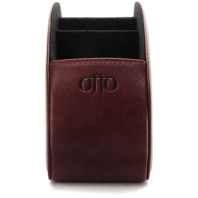 Alt view image 3 of 6 - Remote Control Holder with 5 Pockets - Store DVD, Blu-Ray, TV, Roku or Apple TV Remotes - Italian Genuine Leather with Suede Lining - Slim, Compact Living or Bedroom Storage