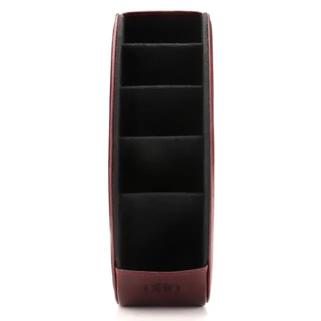 Alt view image 5 of 6 - Remote Control Holder with 5 Pockets - Store DVD, Blu-Ray, TV, Roku or Apple TV Remotes - Italian Genuine Leather with Suede Lining - Slim, Compact Living or Bedroom Storage