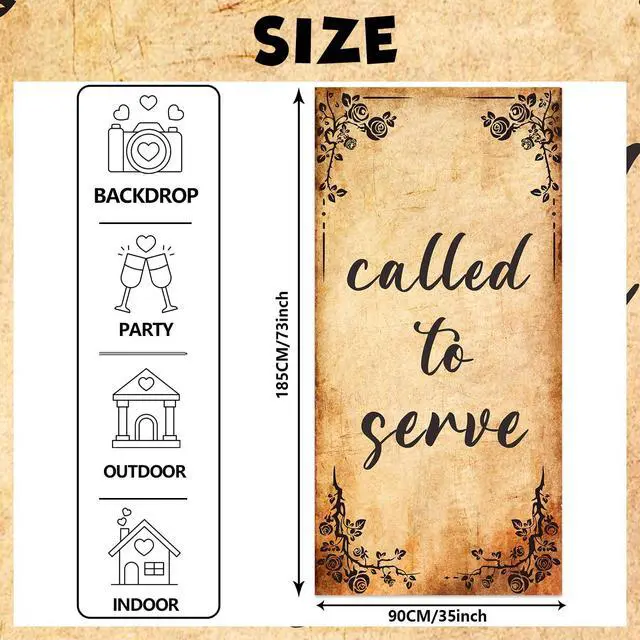 Alt view image 2 of 7 - Called to Serve Banner Backdrop Background Black Yellow LDS Missionary Call Mission Call Theme Decor for Mission Farewell Party Back to School Party Favors Supplies Decorations Photo Booth Props