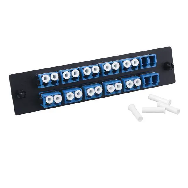 Alt view image 2 of 4 - 1pc 24 Fibers Cores LC OS2/OS1 Compatible Fiber Patch Panel | with 12 Singlemode Duplex LC Adapters, Low Loss, Compatible for 1.25G/10GB OS1 OS2 Networks