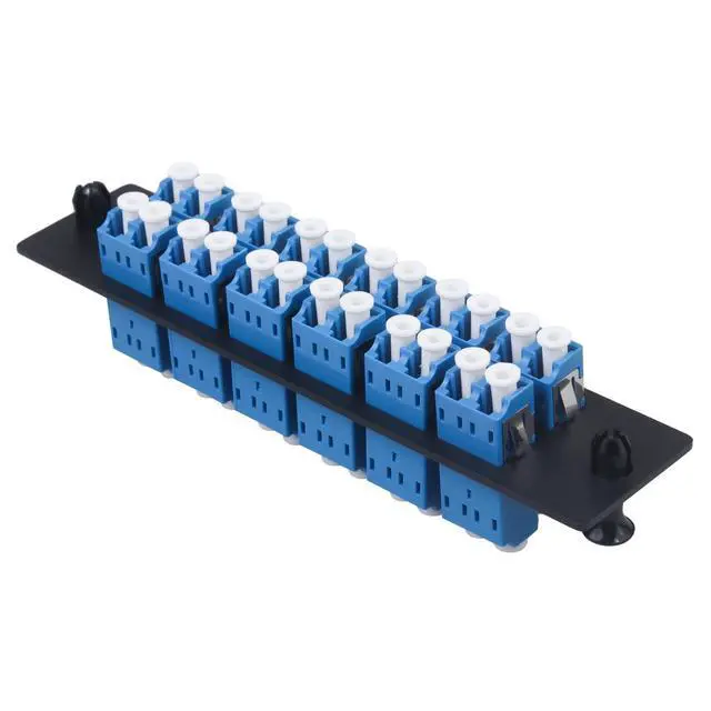 Alt view image 3 of 4 - 1pc 24 Fibers Cores LC OS2/OS1 Compatible Fiber Patch Panel | with 12 Singlemode Duplex LC Adapters, Low Loss, Compatible for 1.25G/10GB OS1 OS2 Networks