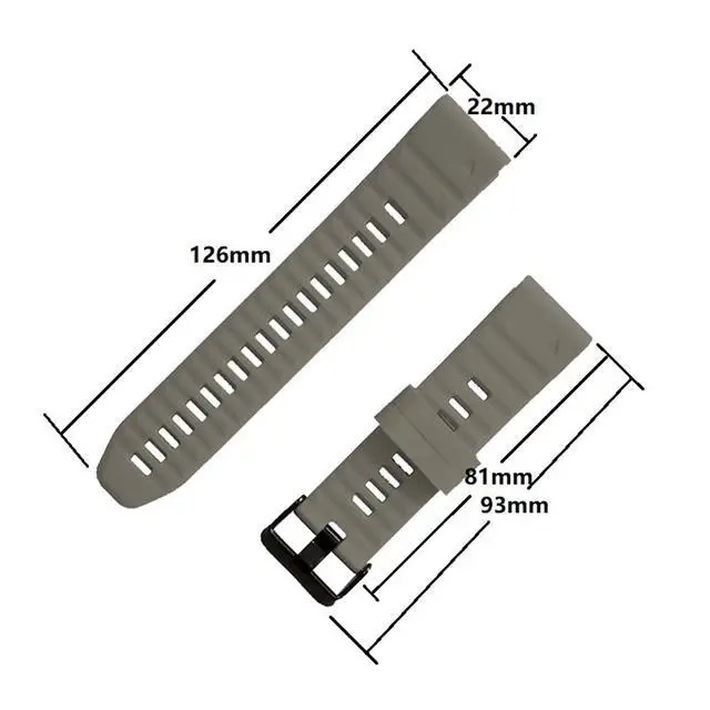 Alt view image 4 of 6 - Compatible with Garmin Fenix 8 47mm/E 47mm/7/7 Pro/6/6 Pro/5/5 Plus Band Silicone, 22mm Quick Fit Watch Band Sport Wristband Bracelet Replacement Band for Garmin Forerunner 965/955/945/935