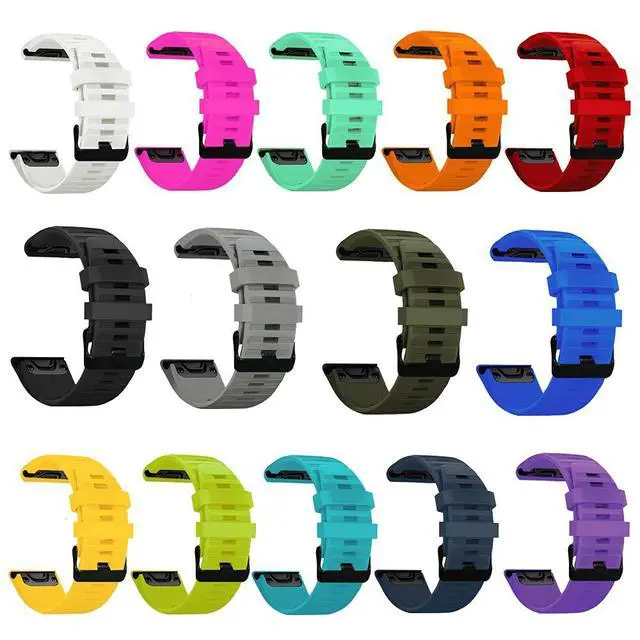 Alt view image 6 of 6 - Compatible with Garmin Fenix 8 47mm/E 47mm/7/7 Pro/6/6 Pro/5/5 Plus Band Silicone, 22mm Quick Fit Watch Band Sport Wristband Bracelet Replacement Band for Garmin Forerunner 965/955/945/935