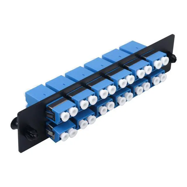 Alt view image 4 of 4 - 1pc 24 Fibers Cores LC OS2/OS1 Compatible Fiber Patch Panel | with 12 Singlemode Duplex LC Adapters, Low Loss, Compatible for 1.25G/10GB OS1 OS2 Networks