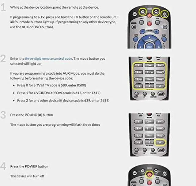 Alt view image 4 of 5 - Dish Network 20.1 IR Learning Remote Control Compatible for Dish TV1 Universal Remote Control