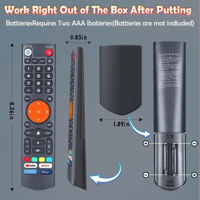 Alt view image 4 of 7 - Replacement Voice Remote Compatible with vSeeBox V3 Plus / V3 Pro Bluetooth, Voice Control, Easy Pairing Compatible with Smart TV Box (Batteries Not Included)