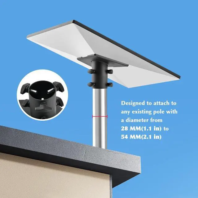 Alt view image 5 of 7 - Pipe Adapter for Starlink Gen 3,Pole Mount for Starlink,6 Holes-Starlink Mounting Kit for Starlink-Standard Dish V3,fits masts from 1.1-2.1in (28-54mm),Easy to Install